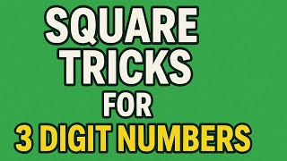 "Secret Vedic Maths Tricks: Square 3-Digit Numbers Fast" | Speed Maths for Bank , SSC & RRB Exams 