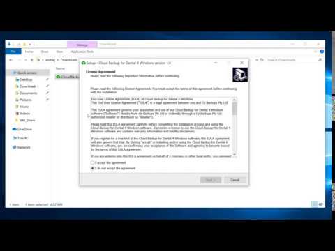 How to install Oz Backups Cloud Backup for Dental 4 Windows