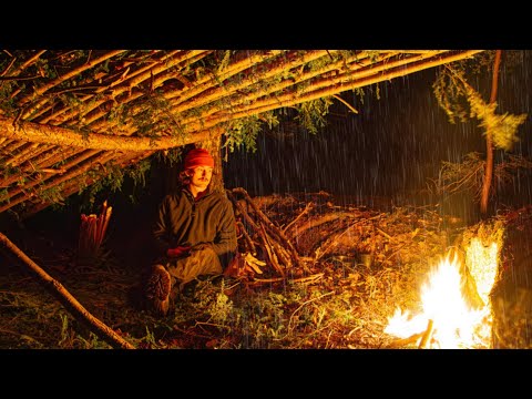 Heavy Rain Survival Shelter | No Sleeping Bag | No Tent