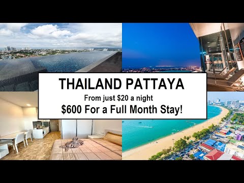 $600 Month in Pattaya! INSANE Rooftop Pool!