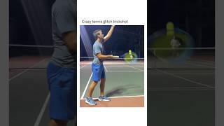 Craziest Tennis glitch 😳 (via @jakethejuice3) #shorts ￼