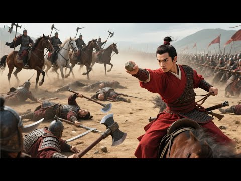 Kung Fu movie! A young boy defeated dozens of Kung Fu generals with a small stone!