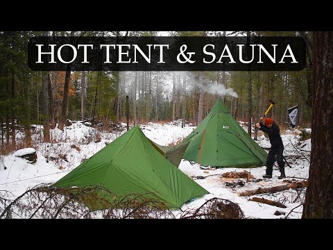 Winter Hot Tent Camp & Sauna