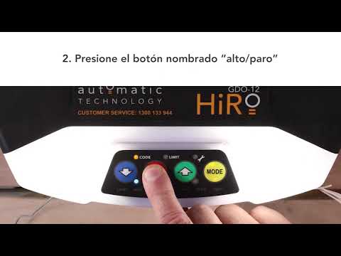 Como codificar un control remoto adicional para su puerta de garaje ATA Hiro