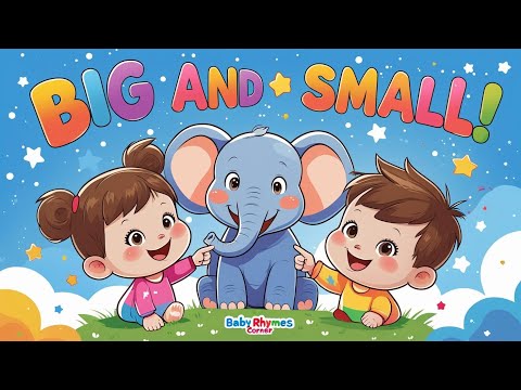Big 🐘 and Small 🐭 | Let’s Learn All! 🎶✨ #babyrhymes  #toddlercartoons  #choochootrain #cocomelon