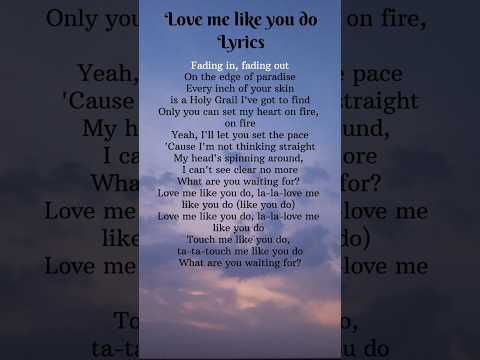 Love me like you do lyrics #songlyrics #elliegoulding #youtube #shorts #lyrics