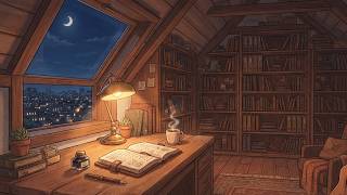 Late Night Study Room 📚 Lofi Hip Hop for Study, Work & Focus | 3.5 Hours