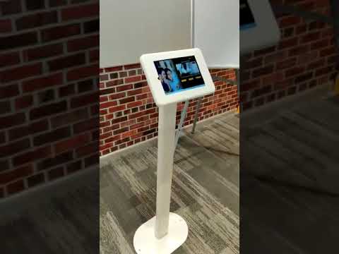 Odyssey Capsule floor POS Rotate Tilt by Precision Metal Works secure for Ipad Samsung Lenovo tablet