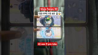 😱Motorola edge 50 vs iQOO NEO 9 Pro bgmi and pubg bullet test  60 fps vs motorola 120fps iQOO #pubg