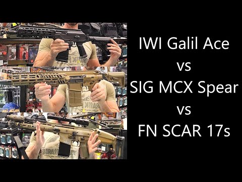 Detailed Review & Comparison Of The US Army's New SIG MCX Spear XM7 vs FN SCAR 17s vs IWI Galil Ace