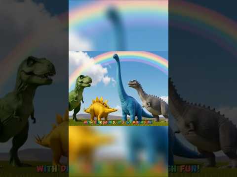 Dino Rainbow Day: Learn Colors & Party in a Vibrant Forest!