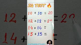 IQ TEST 🔥 ONLY FOR GENIUS 😱 #unstoapablestudy0111 #mathiqtest #iqtest #mathstricks