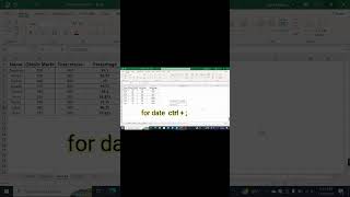 time in excel , date in excel short cut  #excellearn #windowtech #exceltech