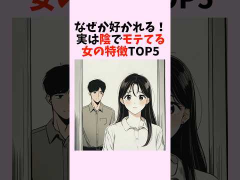 なぜか好かれる！実は陰でモテてる女の特徴TOP5　#shorts #恋愛 #恋愛心理学 #恋愛テクニック #雑学 #モテる方法 #本命
