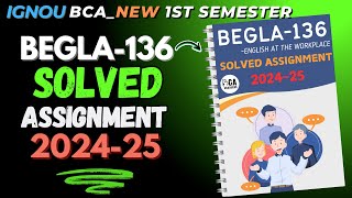 BEGLA-136 Solved Assignment January 2025 || IGNOU BCA_NEW 1st Semester Solved Assignment 2025
