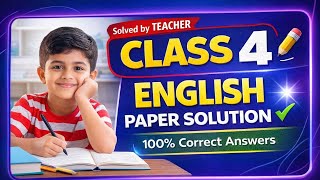 Class 4th English paper full solution ncert new addition 2025-26 👌 practice paper 📃 #english #viral