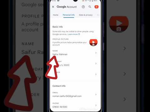 How to change gmail account name 2024!!🤗#foryou #techtutorial2.0#shorts
