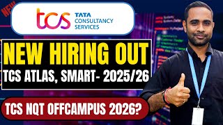 TCS Free Hiring 2025 & 2026 batch | TCS Atlas & Smart Hiring | TCS NQT 2026 Offcampus ?