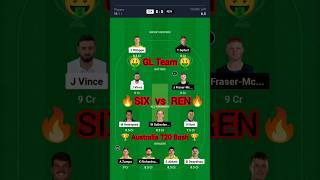 SIX vs REN today dream11 prediction team || Sydney Pink vs Melbourne Red  || #dream11 #t20 #six #ren