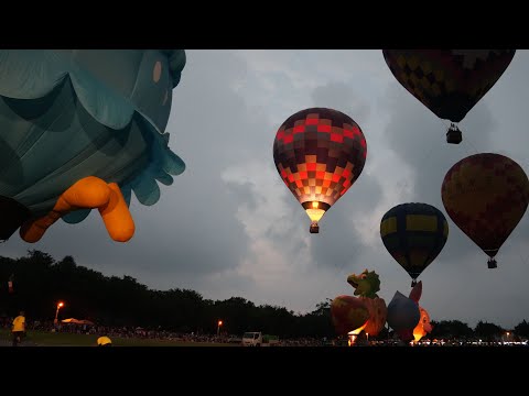 2024台中石岡熱氣球嘉年華,光雕噴火秀Hot Air Balloon Carnival in Shigang District ,Taichung City,Night Glow_20240825