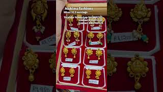silver beautiful earrings design and jewellery collections start from only 1000rs