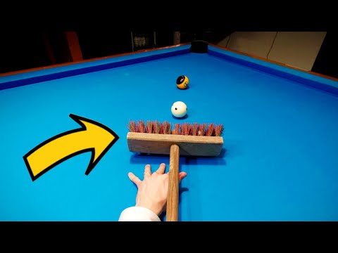 9-Ball Break and Run With a BROOM !