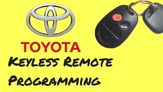 Toyota Keyless Remote Programming - Easy to Save Money
