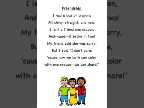 Friendship poems for Kids #kidsselflove #iamspecial #kidsvideos #familyfriendly #kidspoetry
