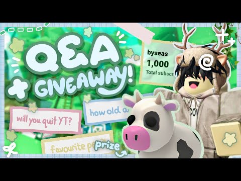 [CLOSED] adopt me cow giveaway + Q&A (1k subs special :: 🐮) !!