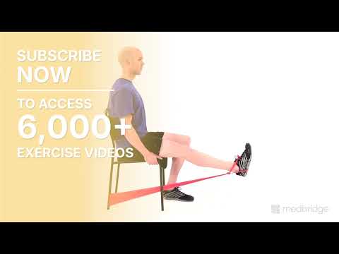 How to Do a Seated Knee Extension with Anchored Resistance | Medbridge