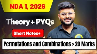 Permutations and Combinations One Shot For NDA 1 2026 I All Concept in 1 Video I NDA Ashish Sir A4S