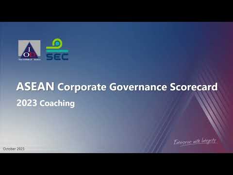 ASEAN Corporate Governance Scorecard (ACGS) 2023: Introduction