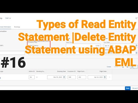 Read Entity | Delete Entity using Modify Entities |ABAP EML| CDS EML for behavior of fiori app