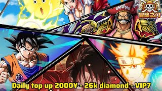 All Anime Alliance Idle Private Server - Daily top up 2000¥ - VIP7 - 26K Diamond