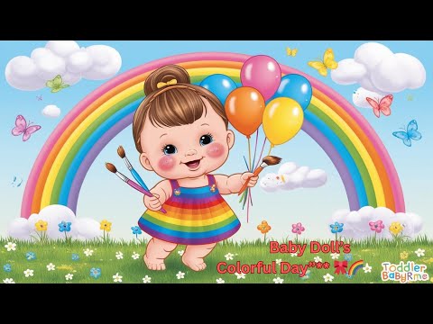 👶Baby Doll’s Colorful Day 🎀🌈 |#babydoll   #colorfuldance   #babyrhymes   #cocomelon #laltamatar