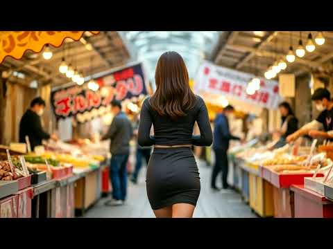 後ろ姿美人 | 屋台の並ぶ市場で見つけた和服美人 #美人 #後ろ姿 #後ろ姿美女