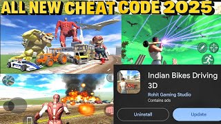 ALL NEW INDIAN BIKE DRIVING 3D CHEAT CODES 2025 🤫| INDIAN BIKE DRIVING 3D CHEAT CODE NEW UPDATE🔥