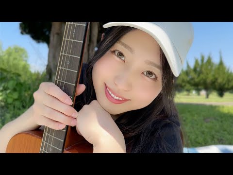 ASMR morning in the park🌳Do you want to join me for guitar practice? (natural sounds/playing)