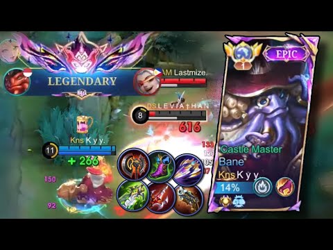 100% Unstoppable Bane Perfect Gameplay - Top 1 Global Bane by K y y. - Mobile Legends