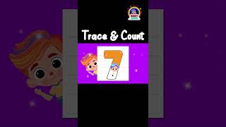 🔢 Learn & Trace Number 7 | Fun Counting for Kids