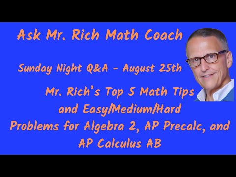 Mr. Rich Sunday Q&A August 25th