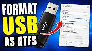 How to Change USB Drive Format to NTFS
