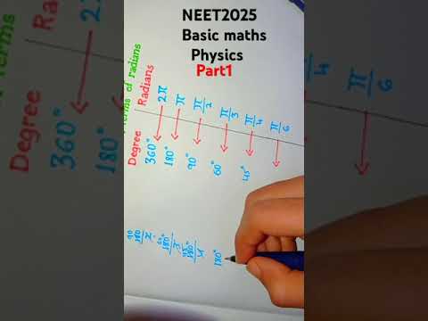 Basic maths Degree and radian..part1..#neetaspirant #education #neetshorts #neet2025