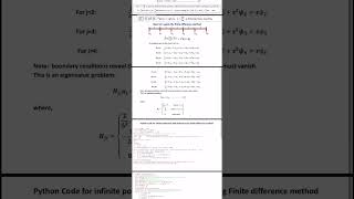 Quantum Harmonic Oscillator:Finite Difference Method #python #education #du #quantumphysics #physics