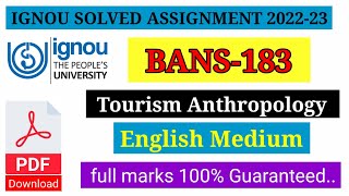 bans 183 solved assignment 2022-23 ignou solved assignment pdf free download bag bca bcom bhag