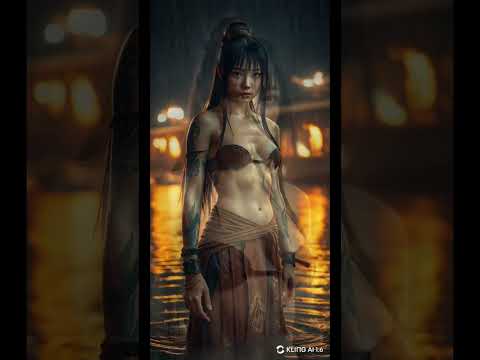 Create with KlingAI epic worrier scene in movie