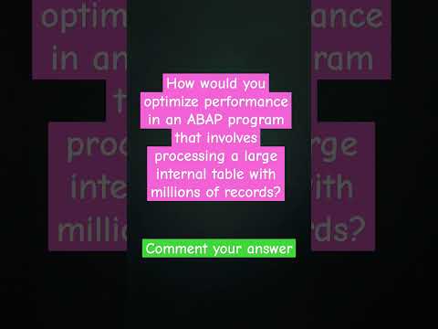 ABAP Interview Question #abap #sapabap #odata #hana #sap #sapconsultant