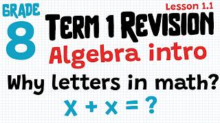 Why do we have letters in Math? Algebra Intro Grade 8 Revision_ Lesson 1.1