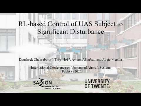 ICUAS 2025 - RL-based Control of UAS Subject to Significant Disturbance