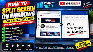 HOW TO SPLIT SCREEN ON WINDOWS 10/11 | EASY & FAST METHOD #UNLOCKPRICE
